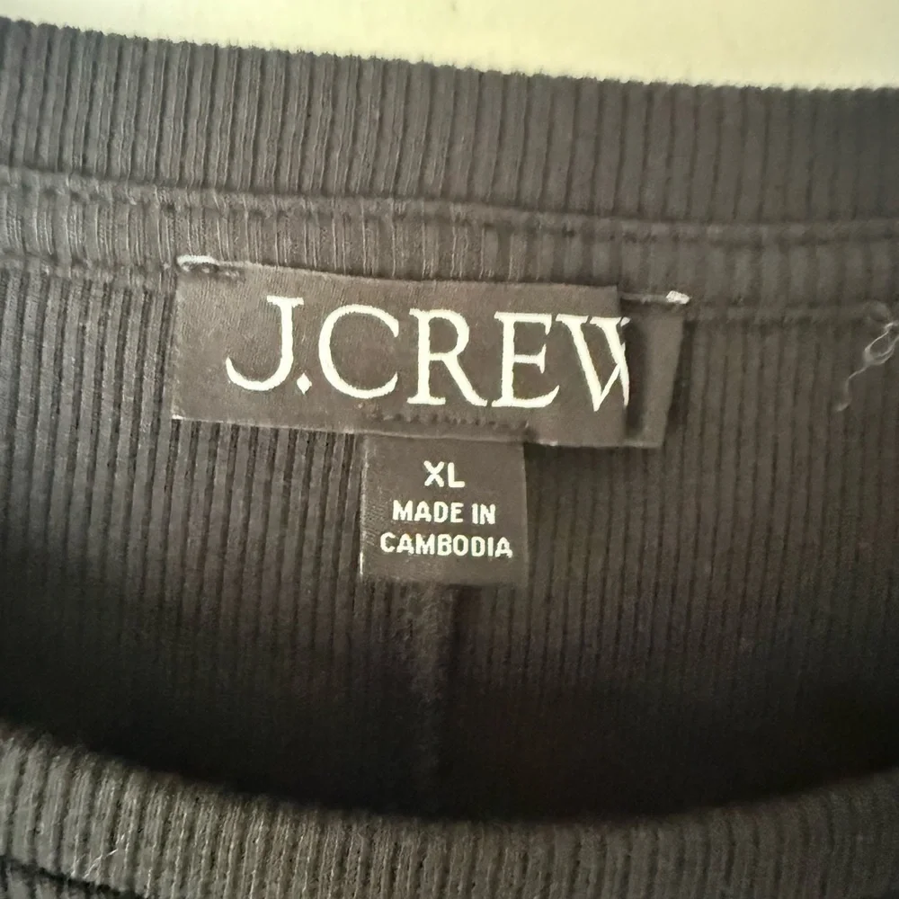 J.Crew Perfect rib long-sleeve T-shirt in Black XL